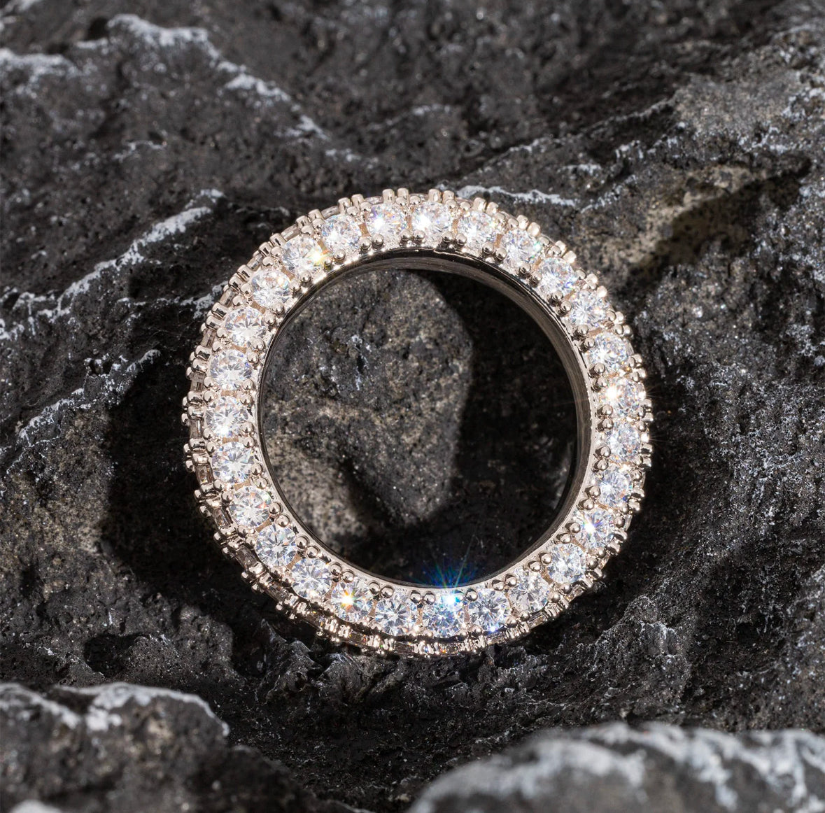 14K Gold plated CZ Tennis Ring