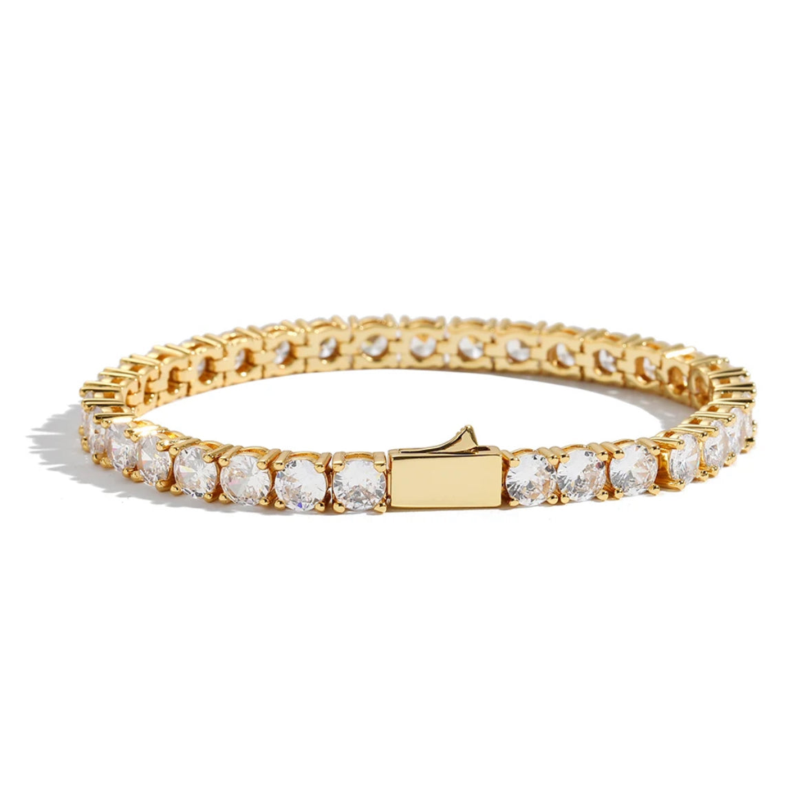 18K Gold plated CZ Tennis Armband